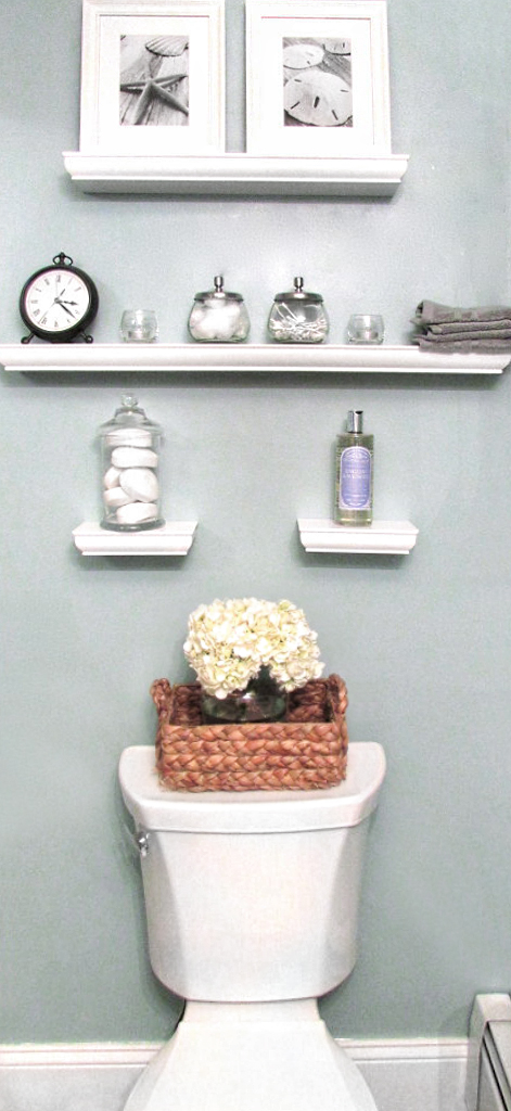 starfish shell and sand dollar photos for small bathroom diy